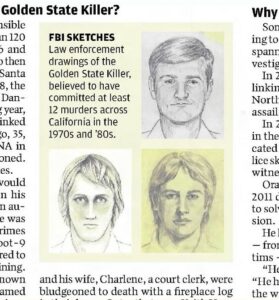 FBI sketches of the Golden State Killer