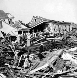 Wreckage from the Galveston, Texas, Hurricane in 1900