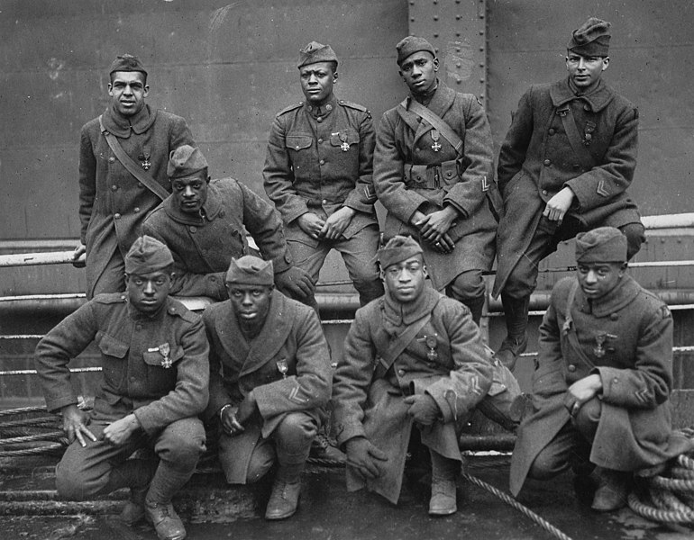 Members of the 369th Infantry Regiment (Harlem Hellfighters), 1919