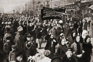 Women protest in Petrograd, Russia, March 8, 1917